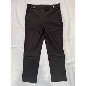Jules Leopold Black Pull on Crop Pants Size M